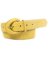 On 34th Women's Covered-Buckle Faux-Leather Belt