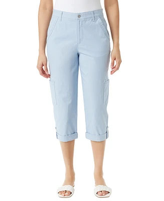 Gloria Vanderbilt Women's Adjustable-Hem Cargo Capri Pants