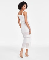 Bar Iii Women's Crochet Bodycon Dress, Created for Macy's