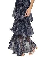 Tommy Hilfiger Women's Tiered Chiffon Maxi Dress