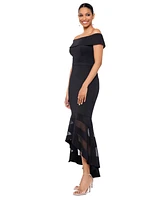 Xscape Women's Illusion High-Low Fit & Flare Dress