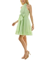 Taylor Women's Jacquard Halter Dress