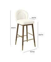 Tov Furniture 1 Pc. Velvet Counter Stool