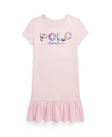 Polo Ralph Lauren Big Girls Tropical-Logo Cotton Jersey T-shirt Dress
