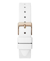 Guess Women's Analog White Silicone Watch 34mm