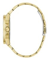 Guess Men's Analog Gold-Tone Stainless Steel Watch 44mm