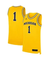 Men's Jordan Brand Maize Michigan Wolverines Replica Jersey
