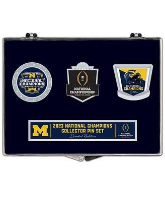 Wincraft Michigan Wolverines College Football Playoff 2023 National Champions Three-Piece Collector Pin Set