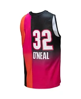 Men's Mitchell & Ness Shaquille O'Neal Pink, Black Miami Heat 2005/06 Hardwood Classics Fadeaway Swingman Player Jersey