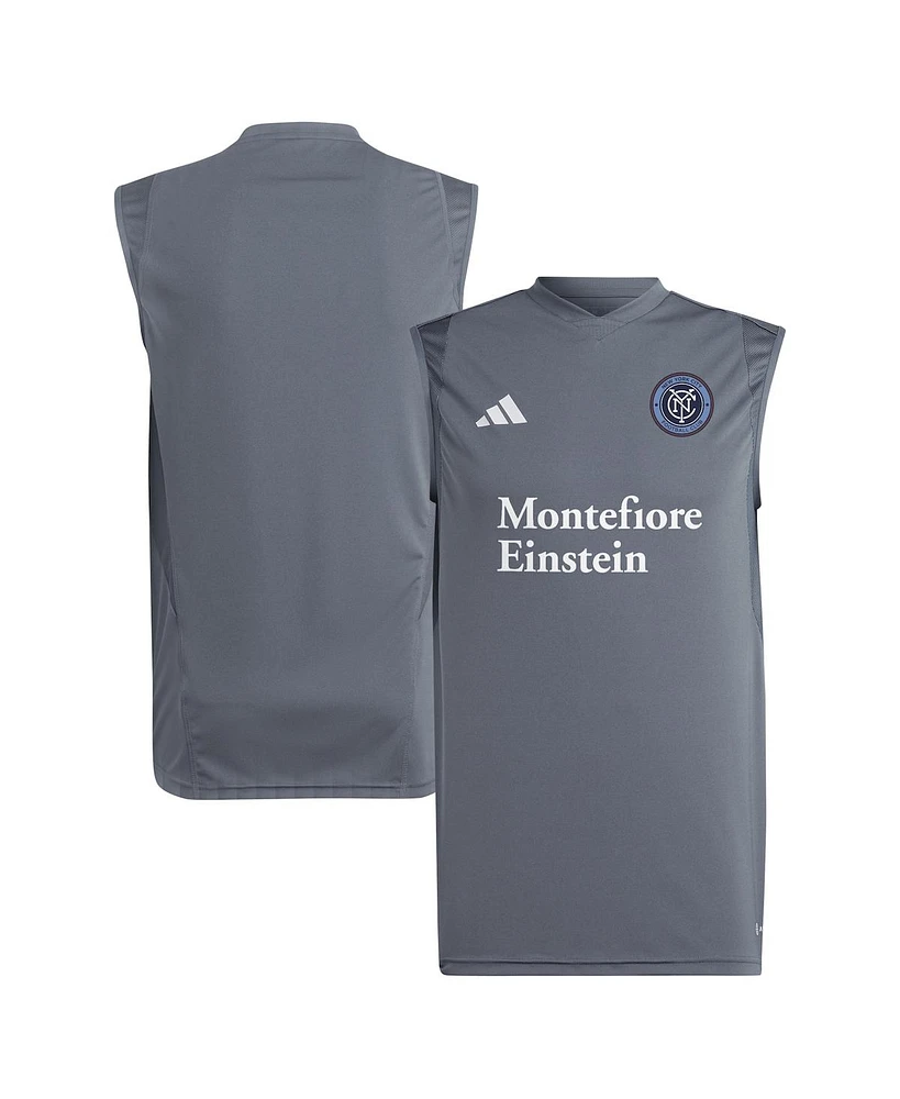 Men's adidas Gray New York City Fc 2024 Sleeveless Training Jersey