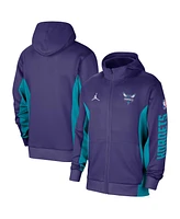 Men's Jordan Purple Charlotte Hornets 2023/24 Authentic Showtime Full-Zip Hoodie