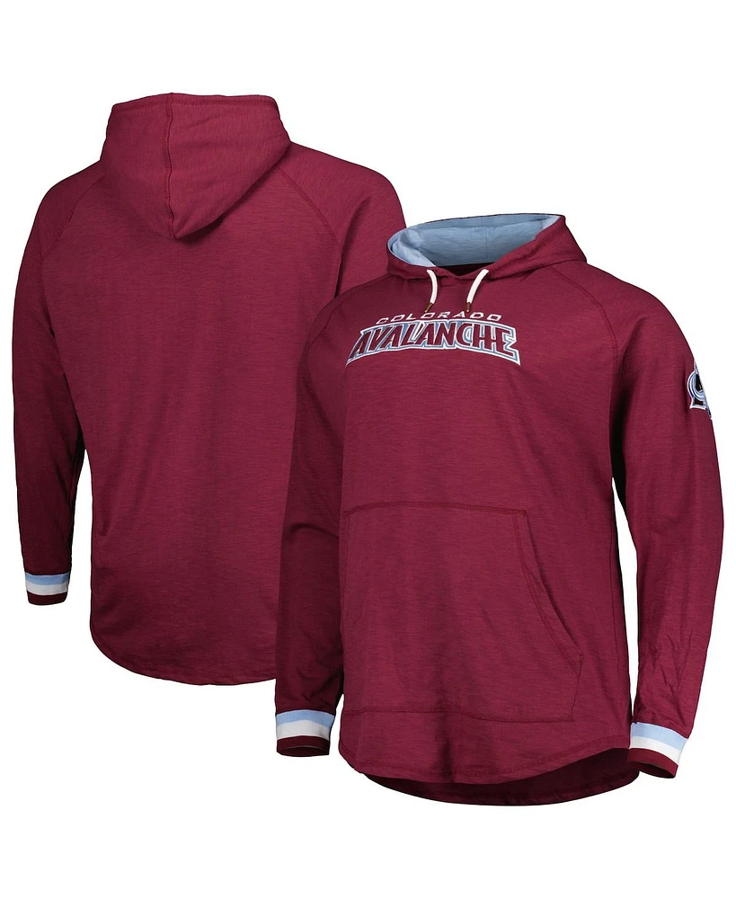 Men's Mitchell & Ness Burgundy Colorado Avalanche Big and Tall Legendary Raglan Pullover Hoodie