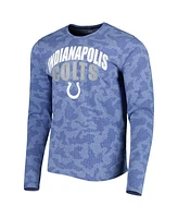 Men's Msx by Michael Strahan Royal Indianapolis Colts Performance Camo Long Sleeve T-shirt