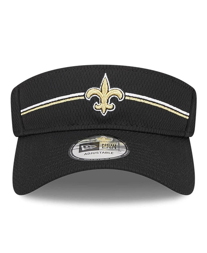 Men's New Era Black New Orleans Saints 2023 Nfl Training Camp Adjustable Visor