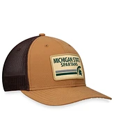 Men's Top of the World Khaki Michigan State Spartans Strive Trucker Adjustable Hat
