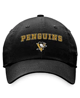 Women's Fanatics Black Pittsburgh Penguins Fundamental Two-Hit Adjustable Hat