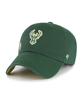 Women's '47 Brand Hunter Green Milwaukee Bucks Confetti Undervisor Clean Up Adjustable Hat