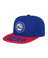 Youth Boys and Girls Royal Philadelphia 76ers Backboard Snapback Hat