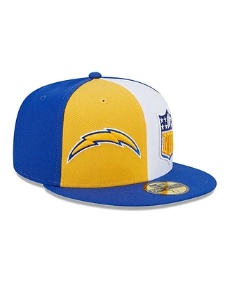 Men's New Era Gold, Blue Los Angeles Chargers 2023 Sideline 59FIFTY Fitted Hat