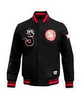 Men's Freeze Max Sylvester Black Looney Tunes Varsity Full-Zip Jacket