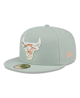Men's New Era Green Chicago Bulls Springtime Camo 59FIFTY Fitted Hat
