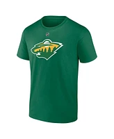 Men's Fanatics Green Matthew Boldy Minnesota Wild Authentic Stack Name and Number T-shirt