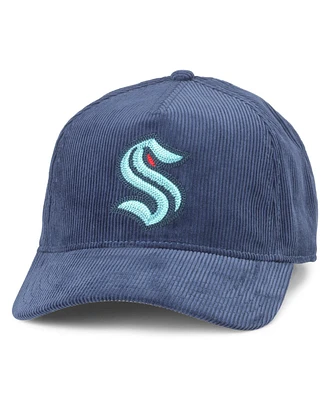 Men's American Needle Deep Sea Blue Seattle Kraken Corduroy Chain Stitch Adjustable Hat