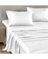 Night Nonslip Silk & Eucalyptus Luxury Sheets - Flat Sheet