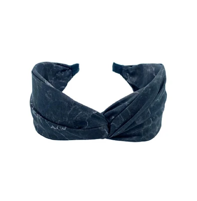 Womenas Soft Marble Headband - Black