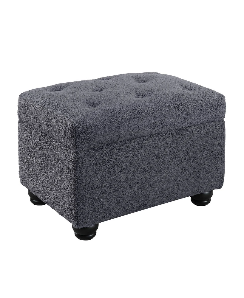 Convenience Concepts 24" Sherpa 5th Avenue Storage Ottoman