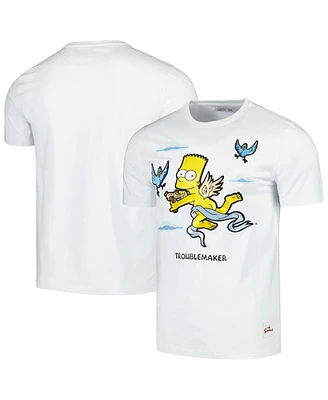 Men's Freeze Max Bart Simpson White The Simpsons T-shirt