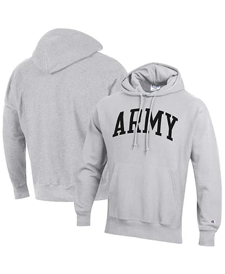 Men's Champion Heathered Gray Army Black Knights Team Arch Reverse Weave Pullover Hoodie