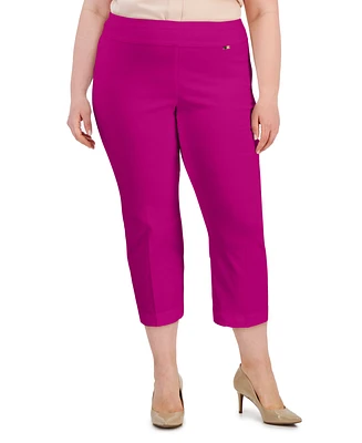 I.n.c. International Concepts Plus Size Mid-Rise Pull-On Capri Pants