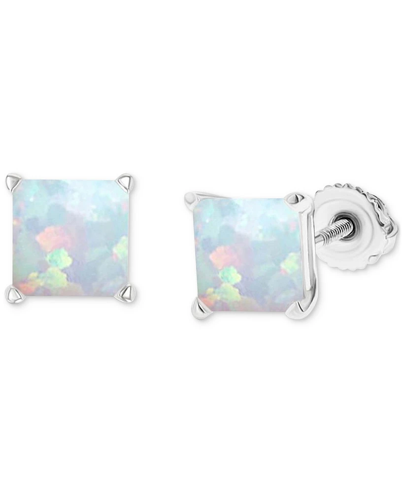 Lab-Grown Opal Square Screw Back Stud Earrings (3/4 ct. t.w.)