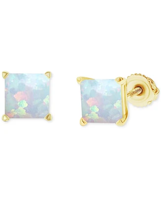 Lab-Grown Opal Square Screw Back Stud Earrings (3/4 ct. t.w.)