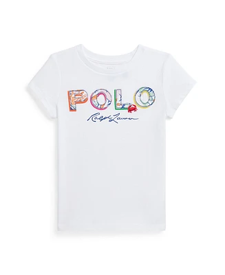 Polo Ralph Lauren Toddler and Little Girls Tropical-Logo Cotton Jersey T-shirt