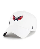 Women's '47 Brand White Washington Capitals Confetti Clean Up Adjustable Hat