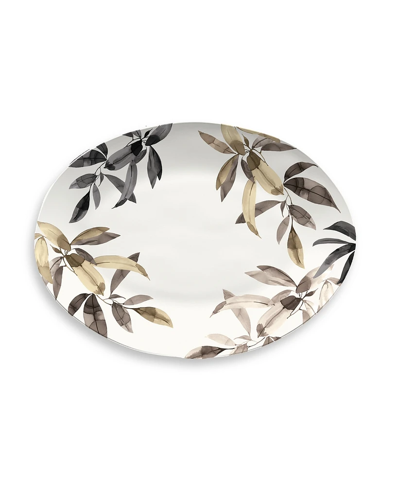 TarHong Bali Leaves Oval Platter, 18.9"