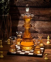 The Wine Savant Chess Decanter, Set of 5
