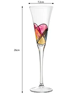 The Wine Savant Artisanal Hand Painted Champagne Flutes, Set of 2