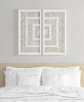 Madison Park Tala Framed Geometric Rice Paper Panel 2-Pc. Shadowbox Wall Decor Set