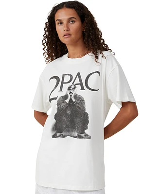 Cotton On Women's The Oversized Hip Hop T-shirt - Tupac, Vintage
