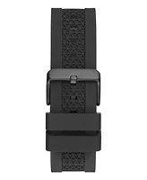 Men's Analog Black Silicone Watch 45mm