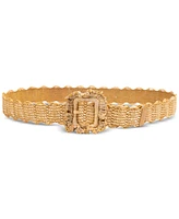 Sam Edelman Women's Scalloped Edge Raffia Woven Belt