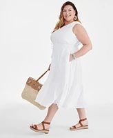 Style & Co Plus Sleeveless Cotton Maxi Dress, Created for Macy's