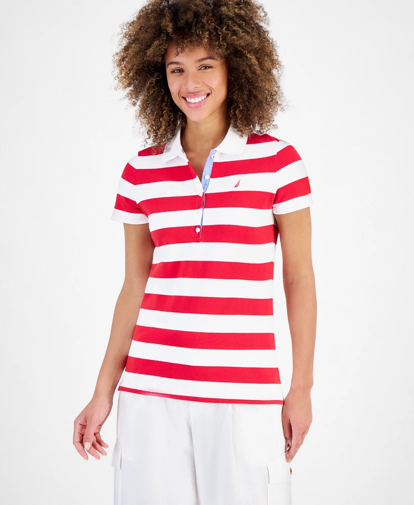 Nautica Jeans Women's Striped Polo Top