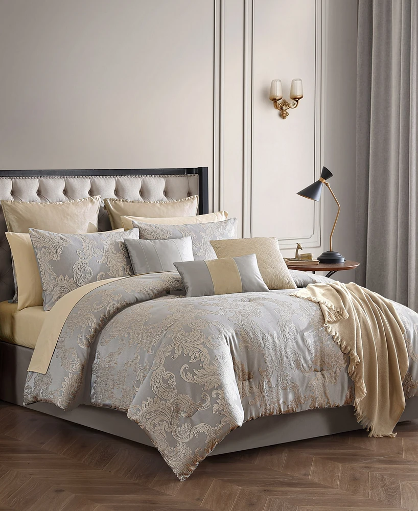 Hallmart Collectibles Olivia 14-Pc Comforter Set, King, Created for Macy's