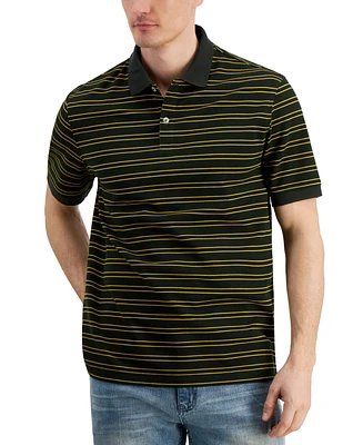 Club Room Men's Regular-Fit Stripe Performance Polo Shirt, Created for Macy's