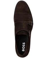 Boss by Hugo Men's Colby Double Monk Strap Suede Dress Shoes