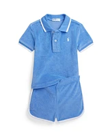 Polo Ralph Lauren Baby Boys Terry Shirt and Shorts Set
